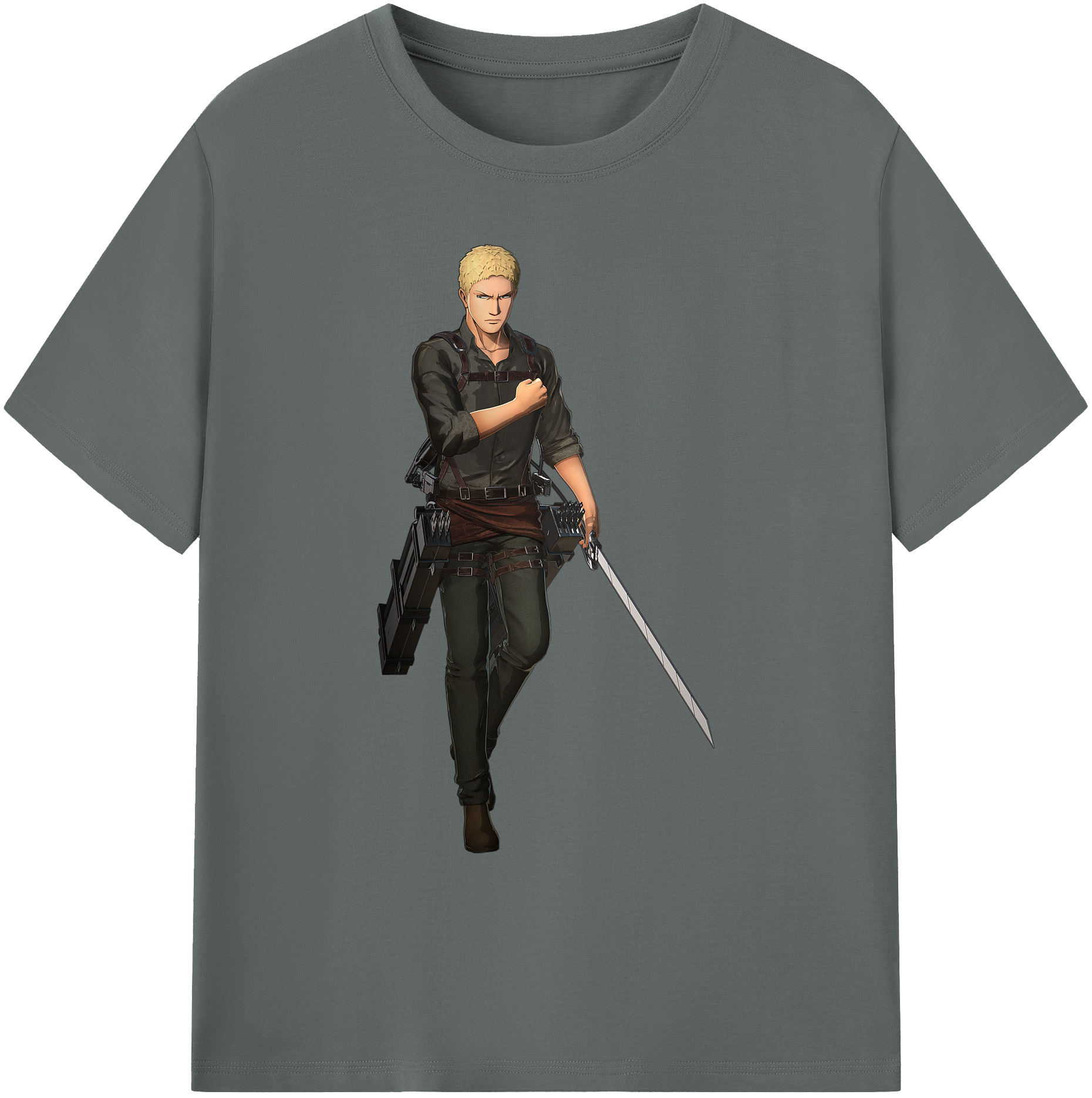（画像用） 進撃の巨人 ライナー・ブラウン Attack on Titan Reiner Braun 綿100％ メンズ半袖Tシャツ｜肌触りやわらか＆通気性